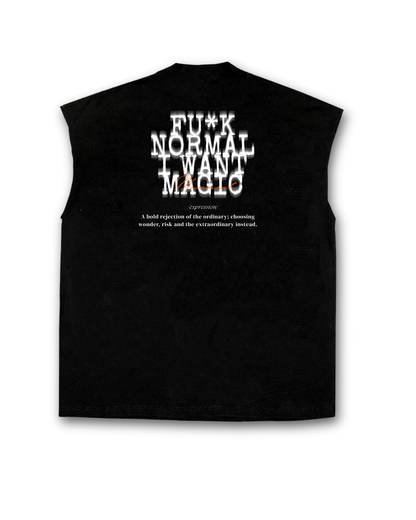muscle tee - F*ck normal Black..