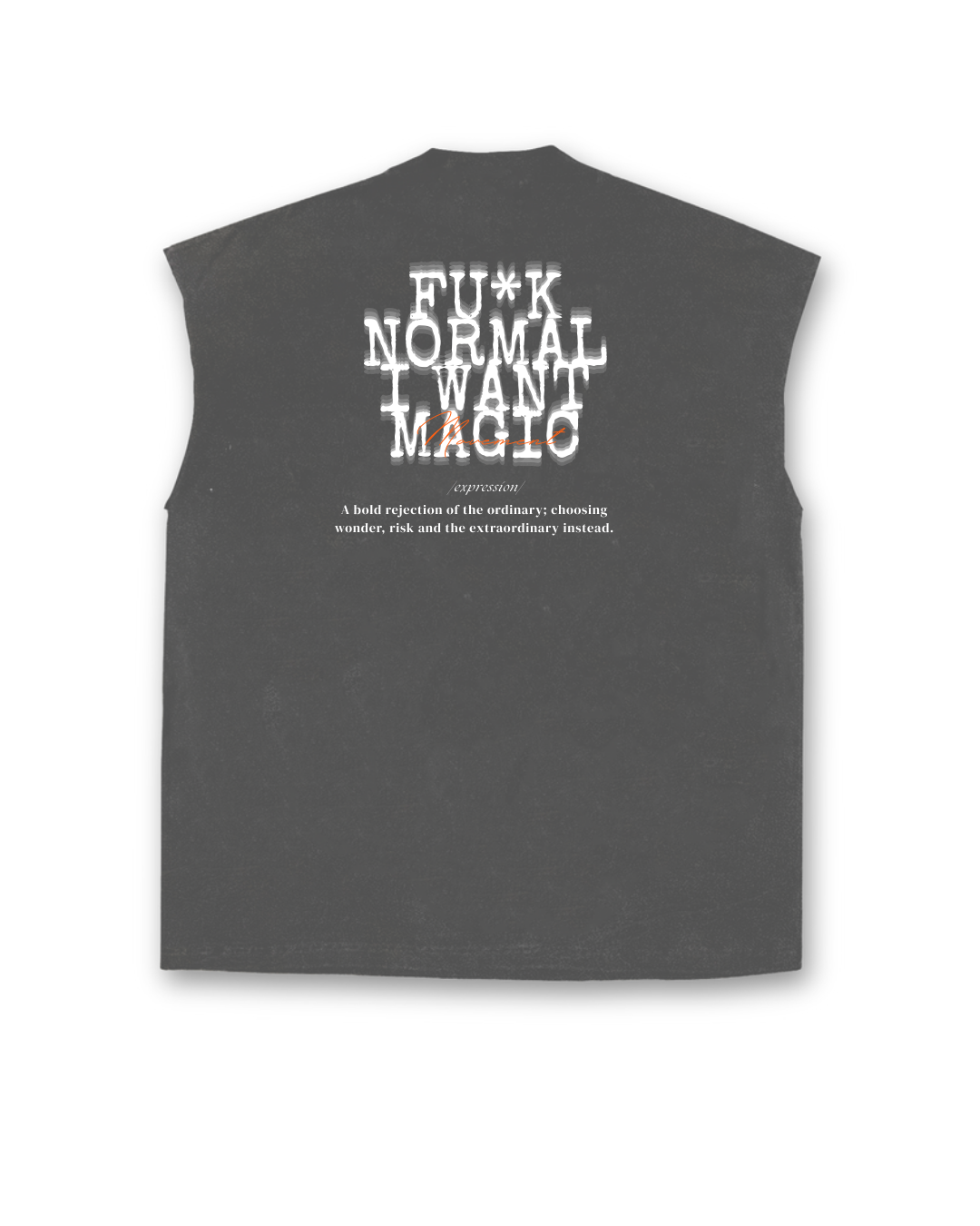 muscle tee - F*ck normal gris