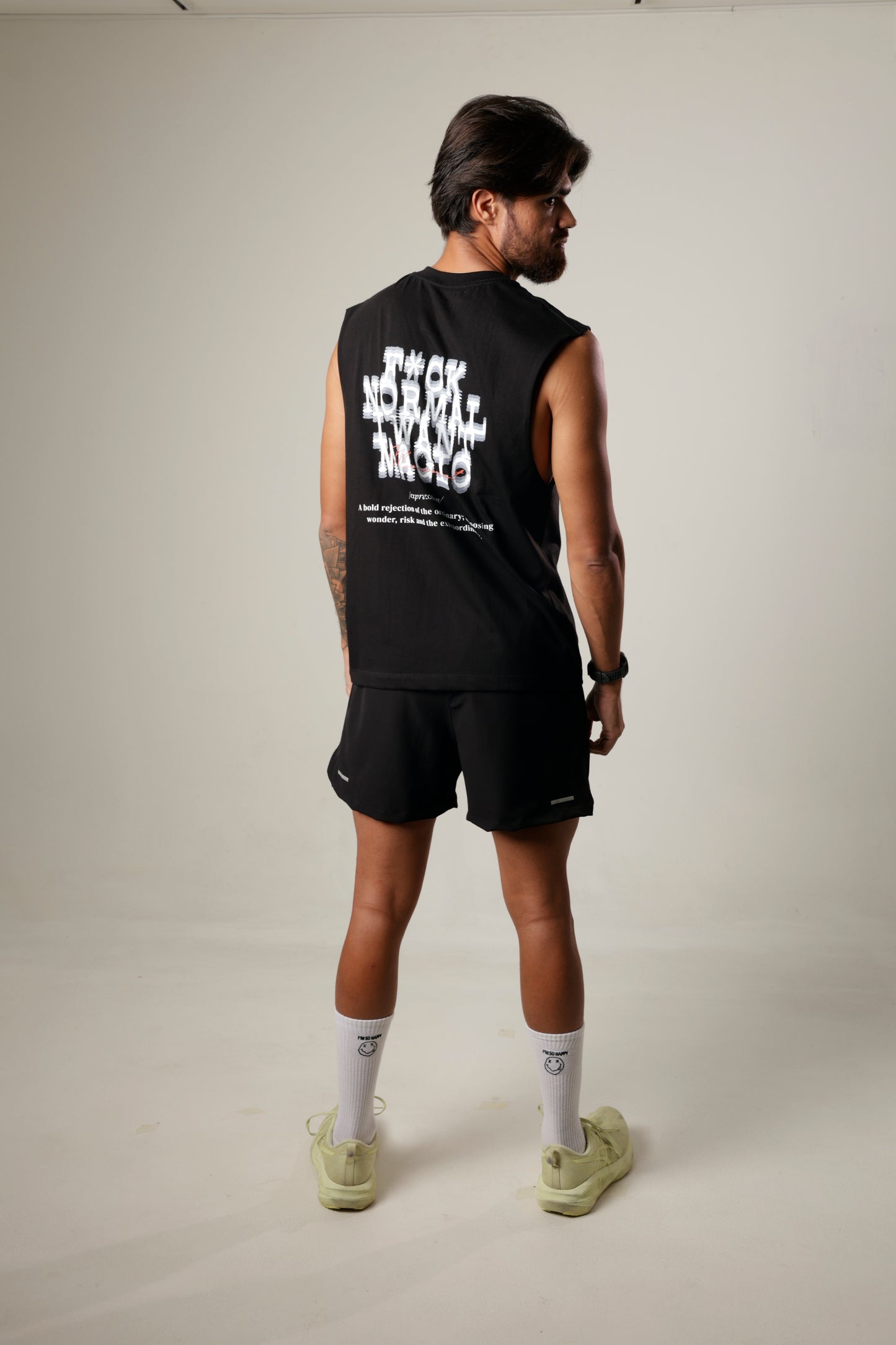muscle tee - F*ck normal Black..