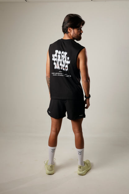 muscle tee - F*ck normal Black..