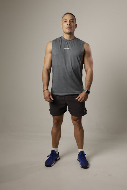 muscle tee - F*ck normal gris